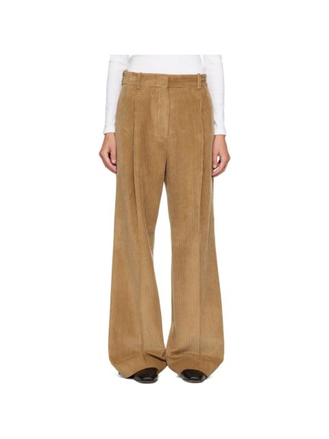 RÓHE Beige Ted Lower Waist Corduroy Trousers
