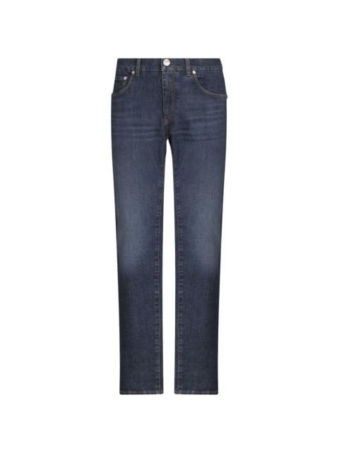 Pegaso-motif slim-fit jeans