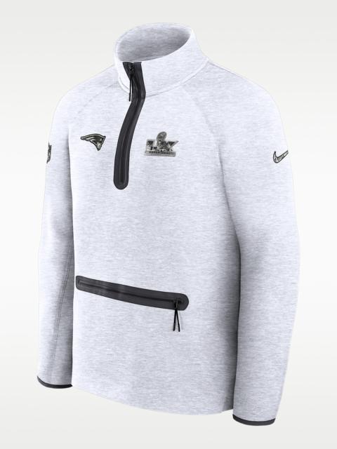 New England Patriots Super Bowl LX Opening Night Tech Fleece Men's Nike NFL 1/2-Zip Top