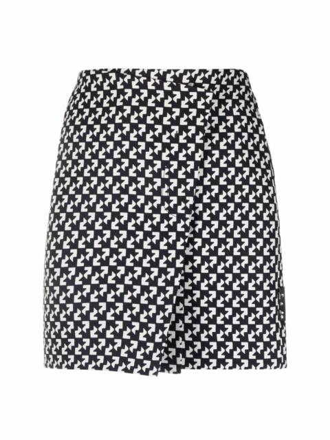 Off-White abstract-print wrap skirt