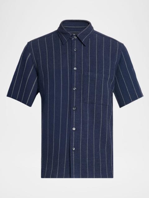 Theory Men's Noll Striped Short-Sleeve Shirt