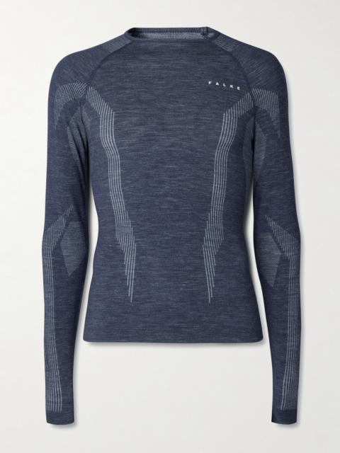 FALKE Printed Virgin Wool-Blend Ski Base Layer