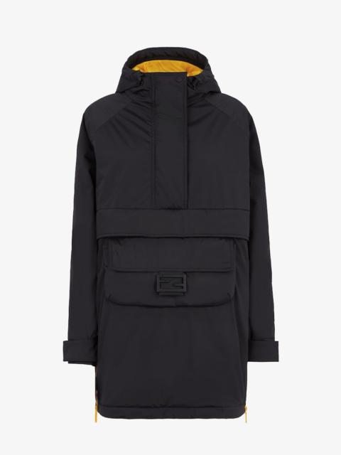 FENDI Ski anorak with hood and FF Baguette maxi pocket on the front. Made of black tech fabric. Finished w