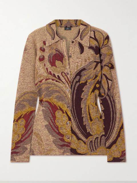 Etro Paisley-print space-dyed wool cardigan Multi