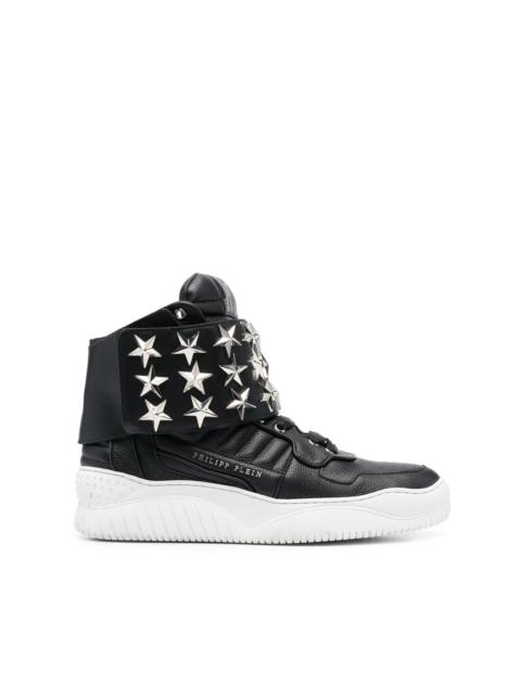 PHILIPP PLEIN Thunder high-top start sneakers