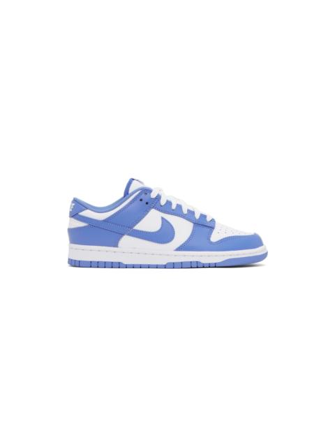 Nike Blue & White Dunk Low Retro Sneakers