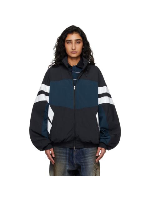 VETEMENTS Black & Navy Taped Track Jacket