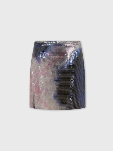 ミニスカート Rabanne JUPE MINI MESH PRINTED RECTO VERSO Rabanne Women's Jupe Mini Mesh Printed Recto Verso In Gold
