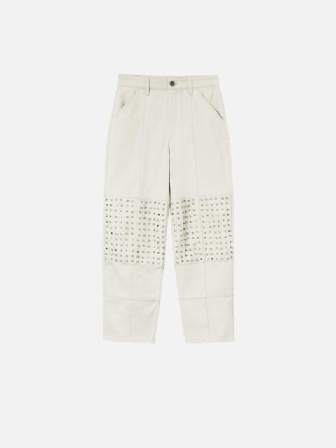 PINKO COTTON BULL TROUSERS WITH POINTED STUDS