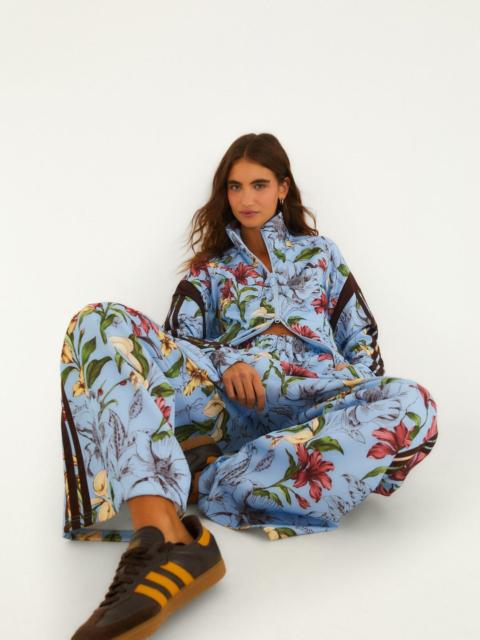 FARM RIO Sketch Floral Blue Adidas Tiro Pants