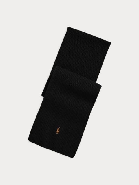Polo Ralph Lauren Rib-Knit Wool-Blend Scarf