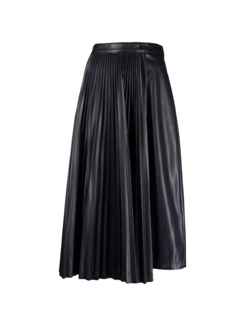 asymmetrical-pleat midi skirt