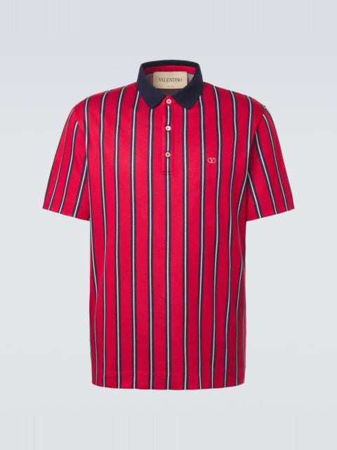 Valentino VLogo striped polo shirt
