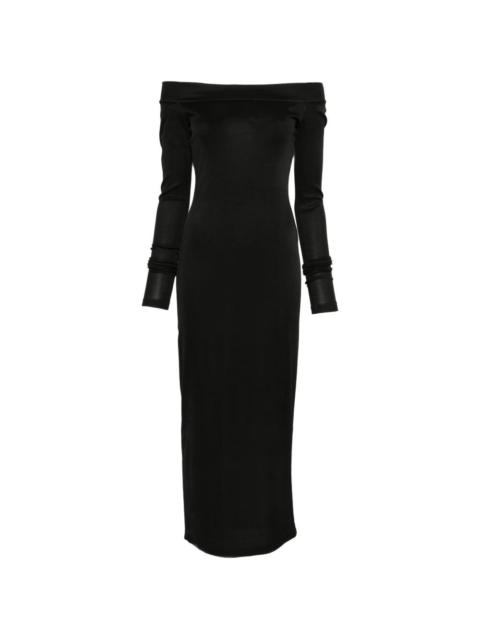 THE ANDAMANE off-shoulder long-sleeve dress