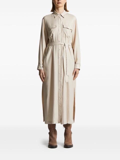 PESERICO belted pocket shirt midi dress