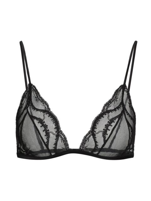 KIKI DE MONTPARNASSE Women's Soft Lace Bra - Black