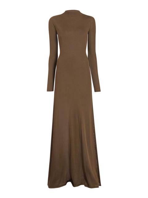Valera Fine Knit Maxi Dress brown