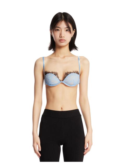 THE ATTICO Light Blue Lace Top