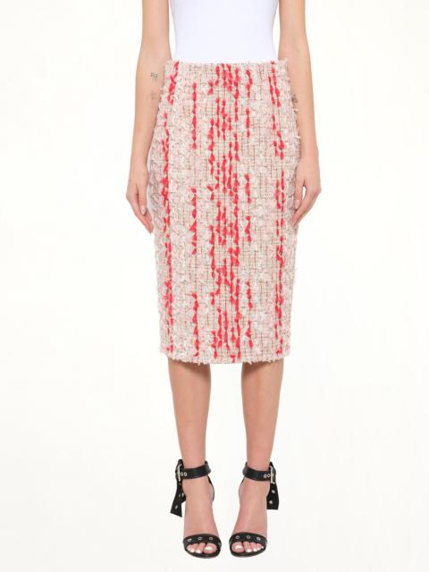 Alexander McQueen Alexander McQueen Petal Tweed Skirt in Mix
