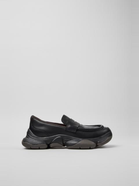 CAMPER Karst 2 Black Leather Moccasins for Women.
