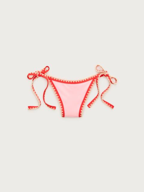 J.CREW Cheeky crochet-trim string bikini bottom