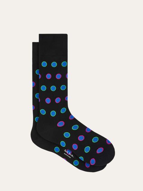 Paul Smith Men's Joris Dots Crew Socks