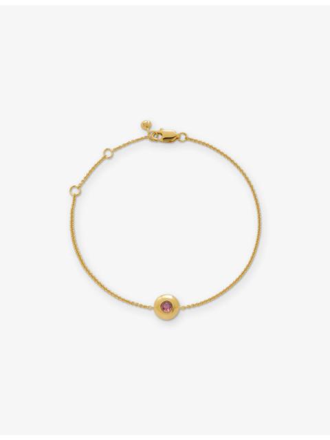 MONICA VINADER October Birthstone 18ct Gold Vermeil-Plated Sterling Silver and Tourmaline Bracelet