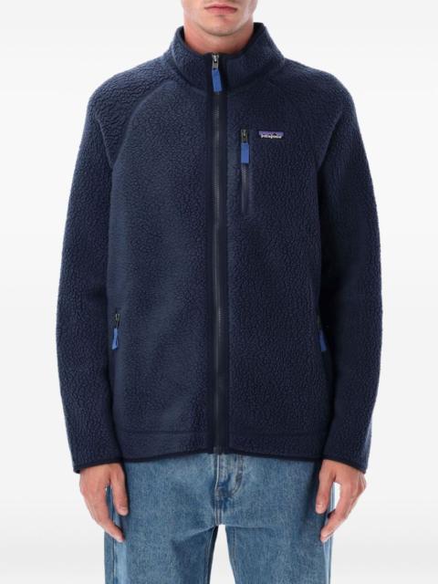 Patagonia logo-patch fleece jacket
