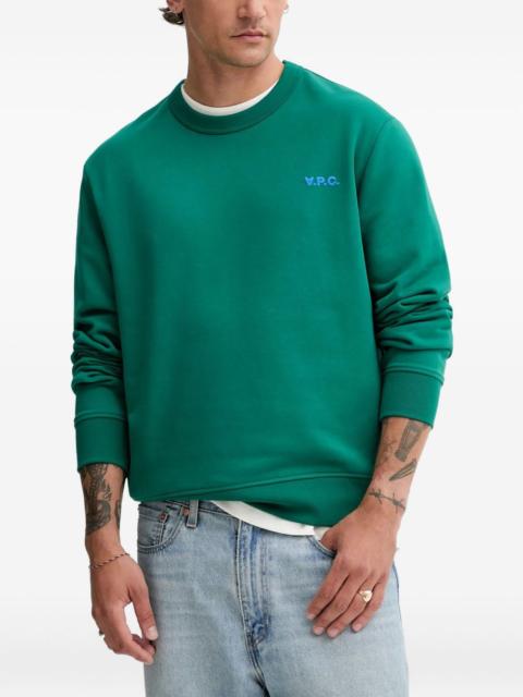 A.P.C. logo-embroidered crew-neck sweatshirt