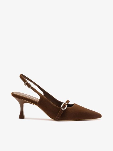 Larroudé Ines Pump Burnt Umber Suede