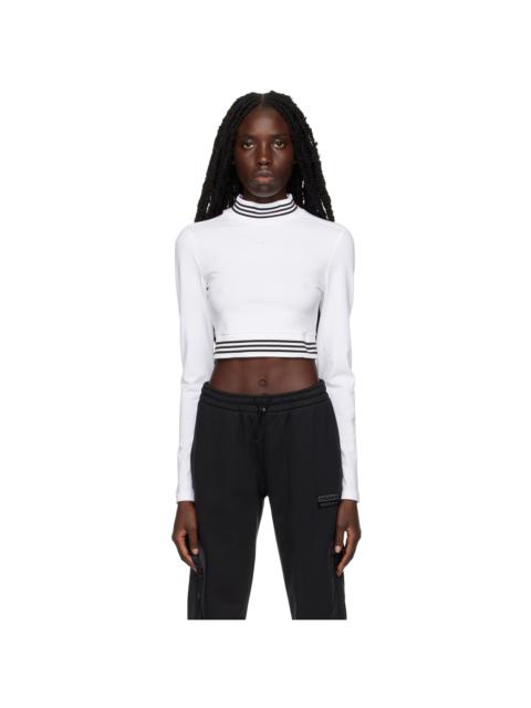 adidas Originals White Cropped Turtleneck