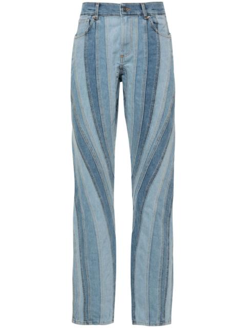 MUGLER Spiral straight-leg jeans