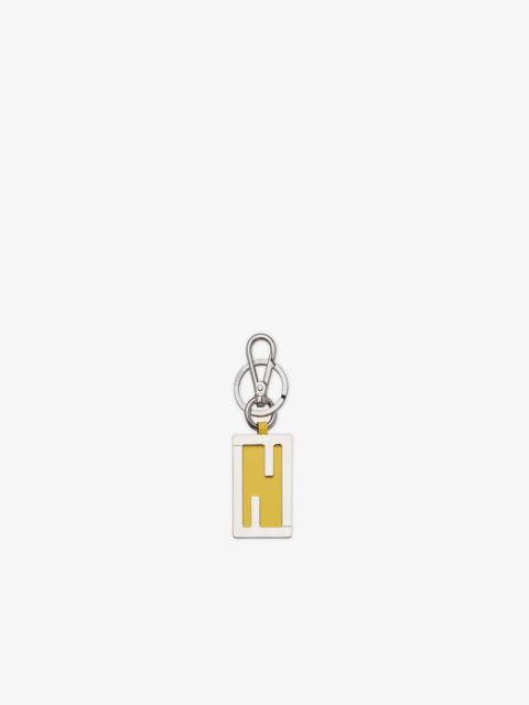 FENDI Yellow leather key ring