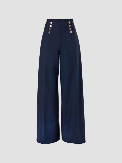 CAROLINA HERRERA Women's Cabana Alba Stretch-Cotton Pants - Midnight