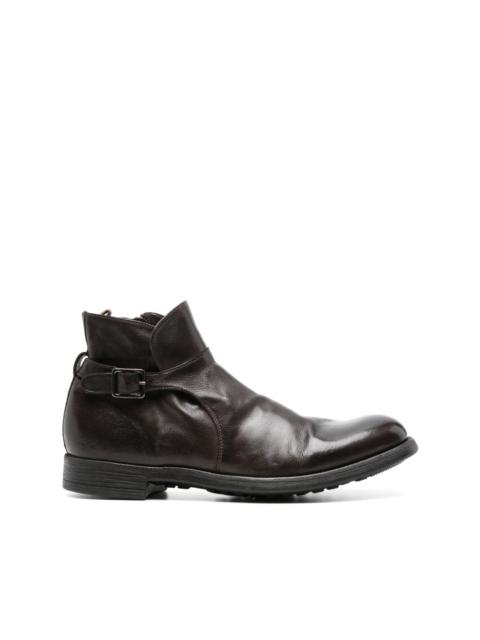 OFFICINE CREATIVE buckle-strap leather ankle boots