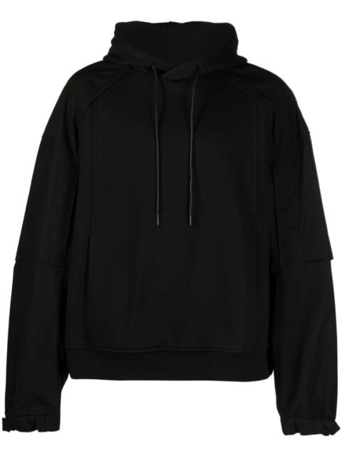 logo-embroidered cotton hoodie