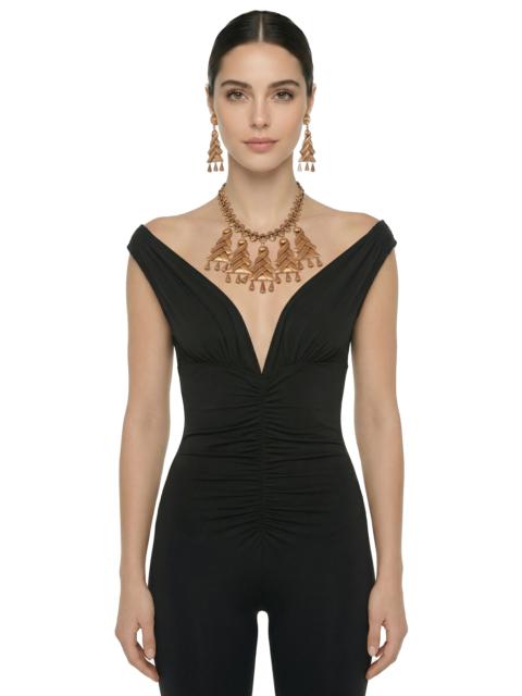 NORMA KAMALI TREE NECKLACE AND EARRING SET