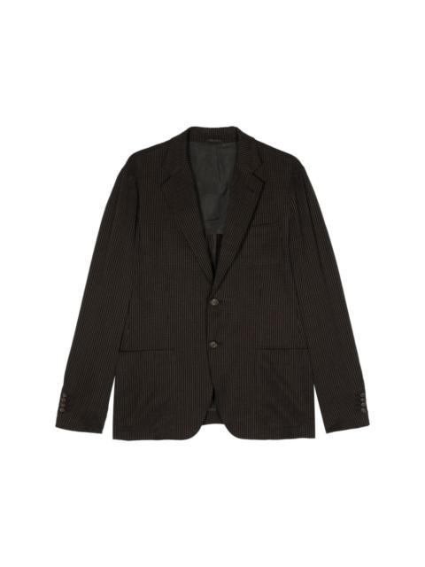 striped single-breasted blazer