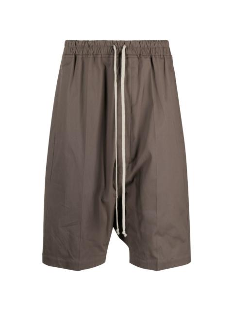 drawstring-elasticated waist drop-crotch shorts