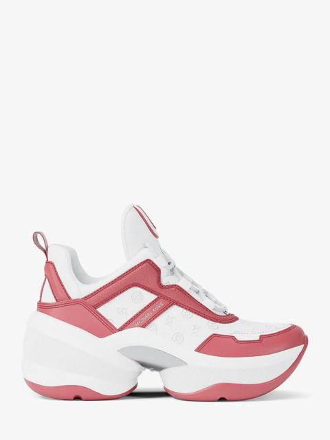 MICHAEL KORS Olympia Logo Debossed Trainer
