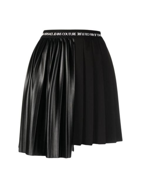 asymmetric pleated mini skirt