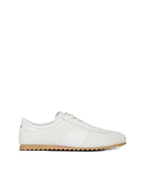 panelled lace-up sneakers