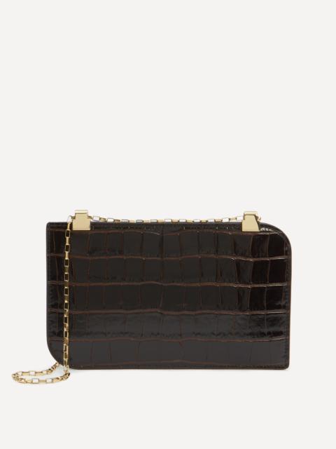Totême Embossed Leather Chain Clutch Bag