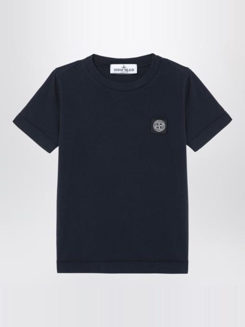 Short-sleeved navy blue T-shirt