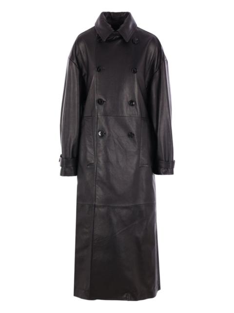 Ann Demeulemeester double-breasted leather coat