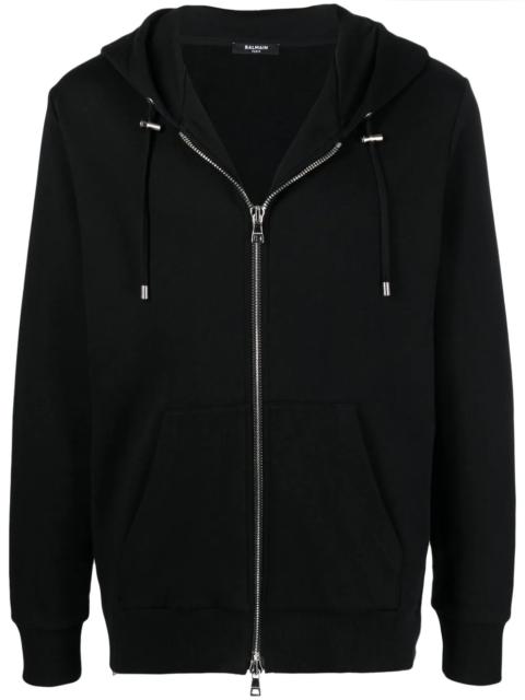 Balmain logo-embellished zipped hoodie