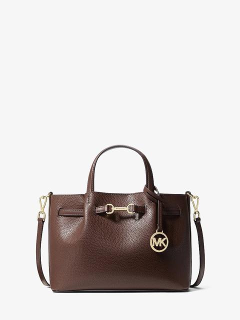 MICHAEL KORS Carson Small Pebbled Leather Satchel