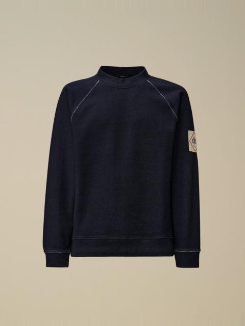 C.P. Company Indigo Fleece Mock Neck Sweatshirt
