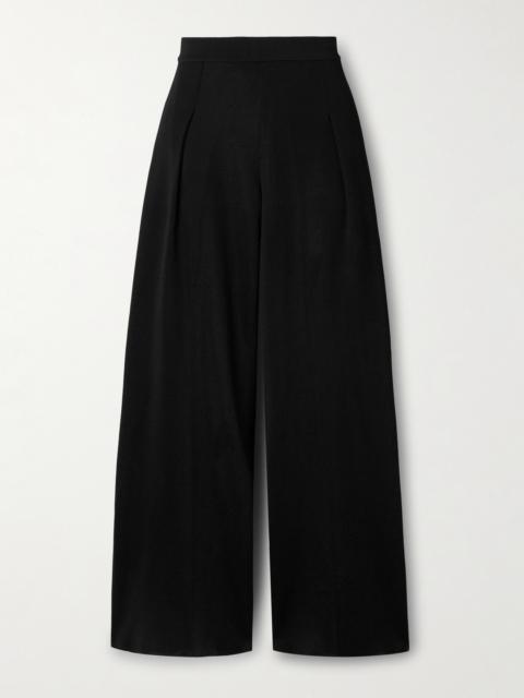 HIGH SPORT Gene Pleated Stretch-knit Wide-leg Pants