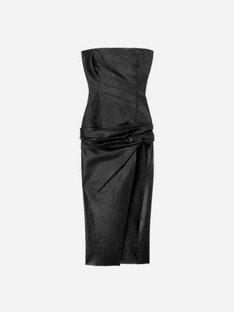 THE ATTICO MIDI DRESS BLACK